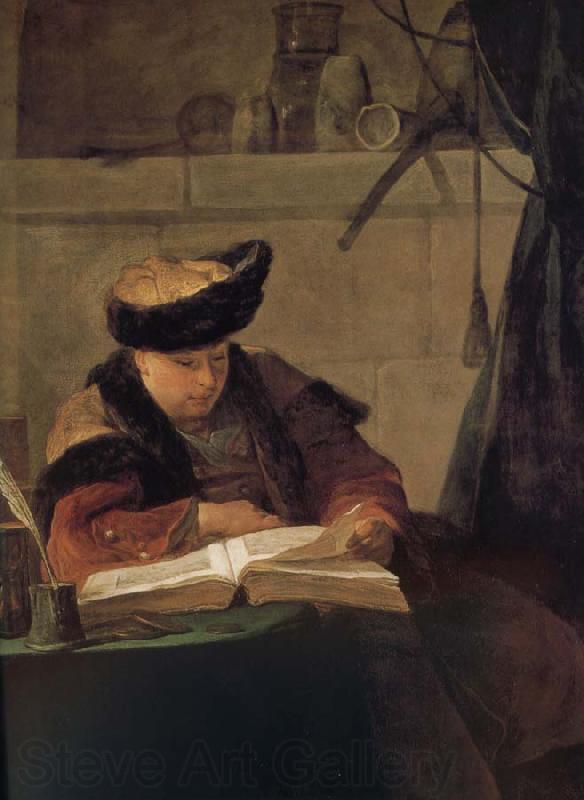 Jean Baptiste Simeon Chardin Reading philosopher Germany oil painting art